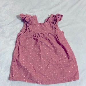 H&M Baby girl dress pink polka dot size 9M
